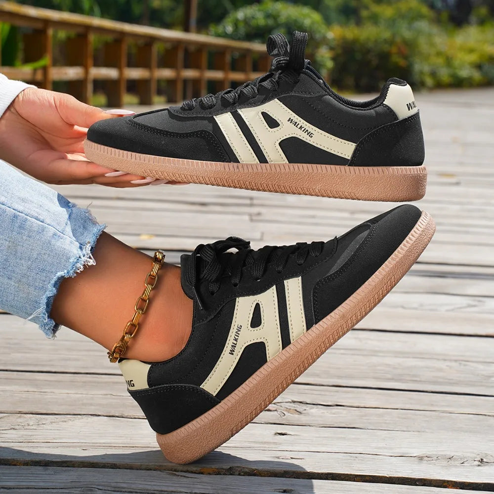2024 New Ladies Black Sneakers Soft-soled Comfortable Shoes Women Leisure Joker Walking Shoes Tenis Feminino Zapatillas Mujer