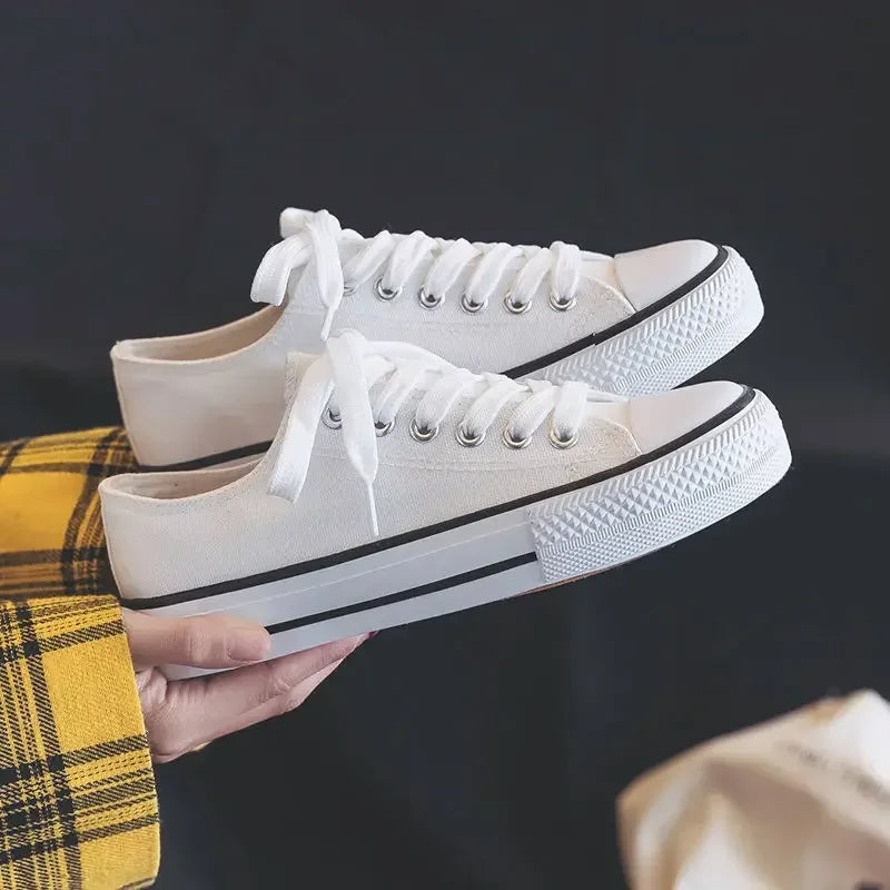 Sneakers for Women Low Top Canvas Shoes Men Fashion Durable Breathable Sneakers Slip on Casual Flats Zapatillas De Deporte