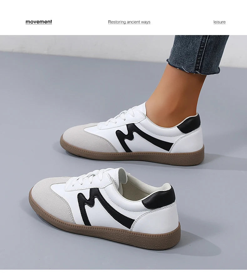 Women Sneakers Shoes for Women Spring Trend Casual Flats Sneakers Female New Fashion Comfort White Vulcanized Platform Shoes