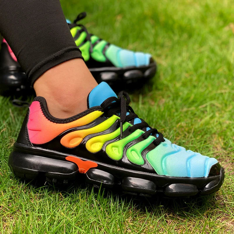 Women Sneakers 2024 Fashion Rainbow Color Platform Shoes Casual Walking Shoes Comforable Outdoor Ladies Vulcanized Shoes