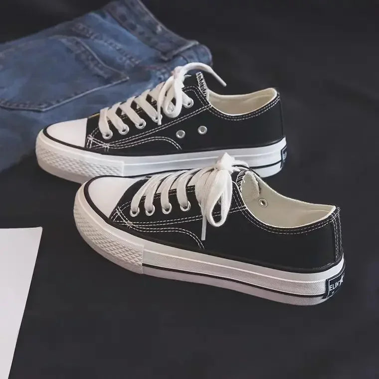Sneakers for Women Low Top Canvas Shoes Men Fashion Durable Breathable Sneakers Slip on Casual Flats Zapatillas De Deporte