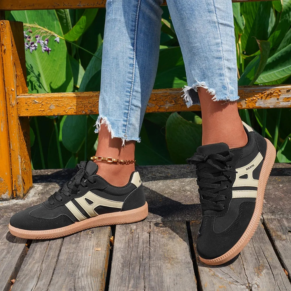 2024 New Ladies Black Sneakers Soft-soled Comfortable Shoes Women Leisure Joker Walking Shoes Tenis Feminino Zapatillas Mujer