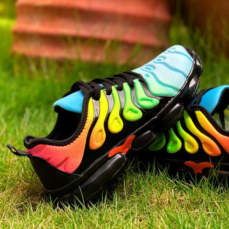 Women Sneakers 2024 Fashion Rainbow Color Platform Shoes Casual Walking Shoes Comforable Outdoor Ladies Vulcanized Shoes