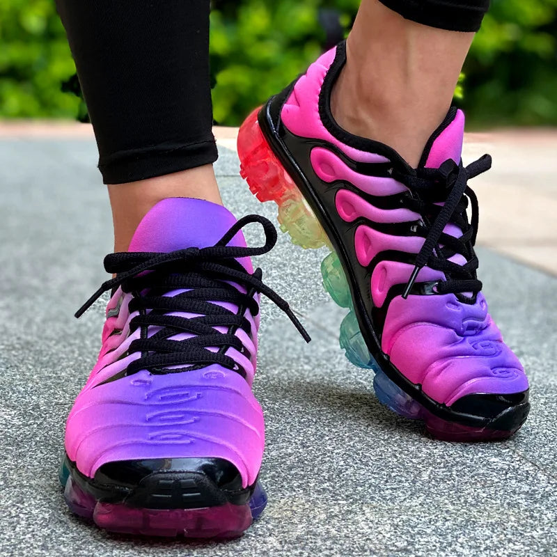 Women Sneakers 2024 Fashion Rainbow Color Platform Shoes Casual Walking Shoes Comforable Outdoor Ladies Vulcanized Shoes