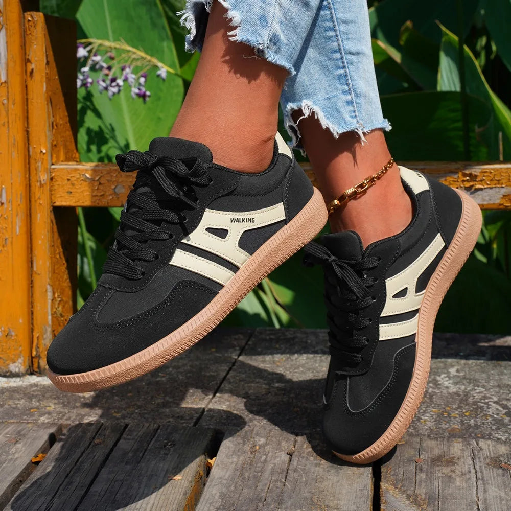2024 New Ladies Black Sneakers Soft-soled Comfortable Shoes Women Leisure Joker Walking Shoes Tenis Feminino Zapatillas Mujer