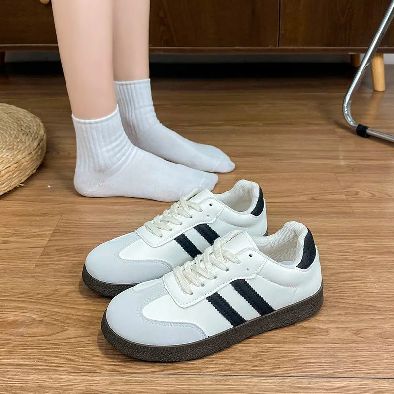 2025 Women Sneakers Fashion Shoes Spring Trend Casual Flats Female New Fashion Comfort White Vulcanized Platform Shoes for Women
