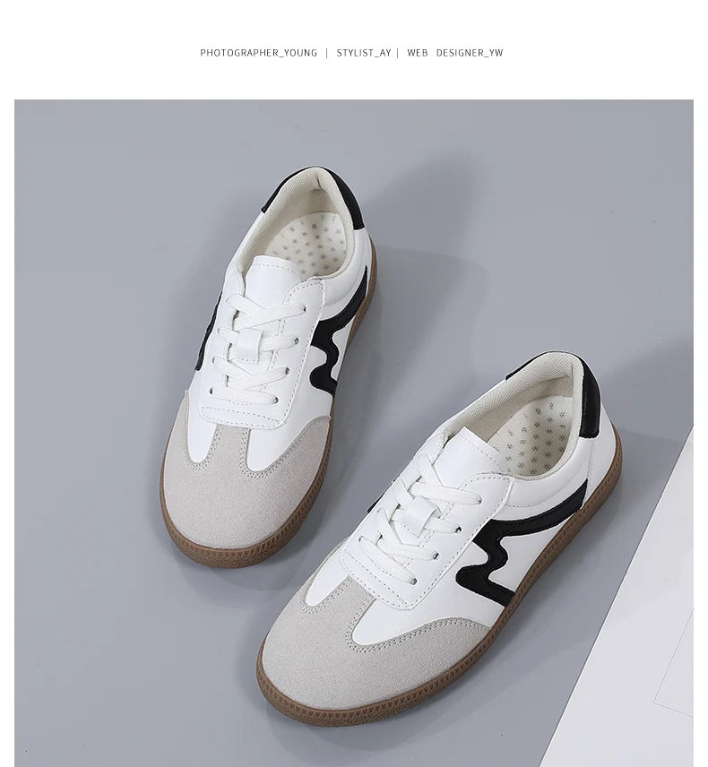 Women Sneakers Shoes for Women Spring Trend Casual Flats Sneakers Female New Fashion Comfort White Vulcanized Platform Shoes