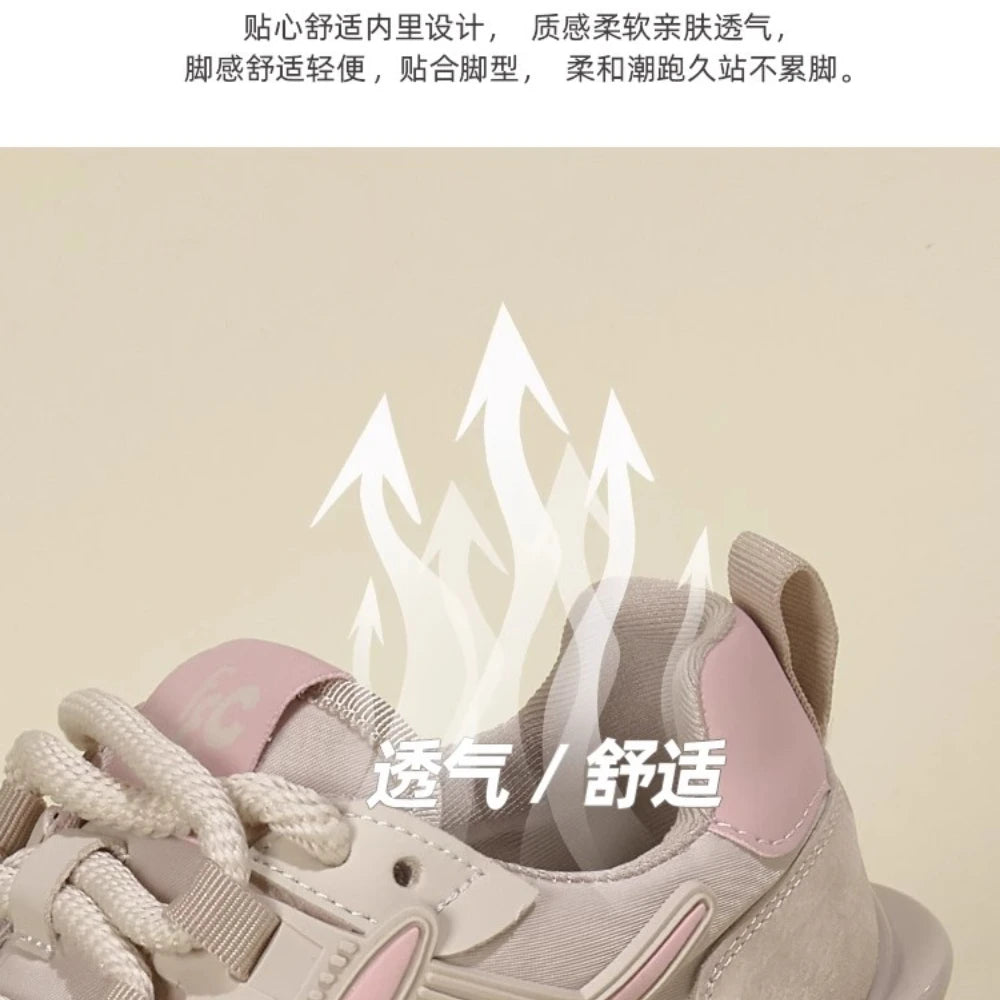 Women Sneakers 2024 Solid Wedge Casual Shoes Woman Sneakers Women Running Shoes Woman Lace-up Female Sneakers Zapatillas Mujer