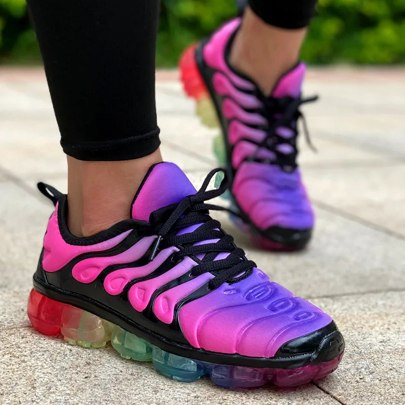 Women Sneakers 2024 Fashion Rainbow Color Platform Shoes Casual Walking Shoes Comforable Outdoor Ladies Vulcanized Shoes