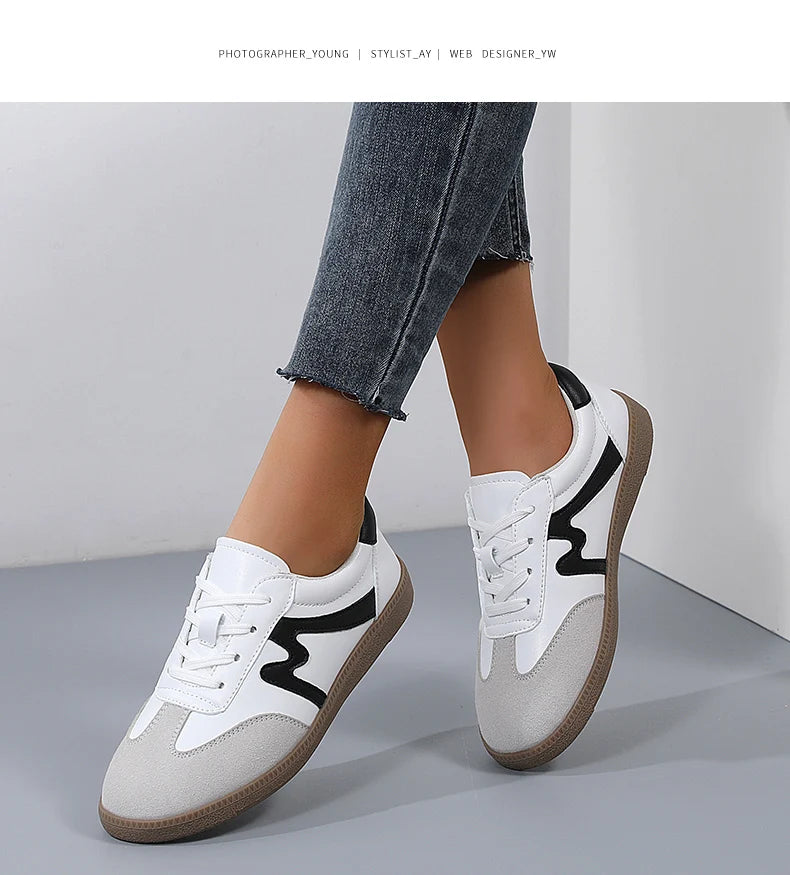 Women Sneakers Shoes for Women Spring Trend Casual Flats Sneakers Female New Fashion Comfort White Vulcanized Platform Shoes