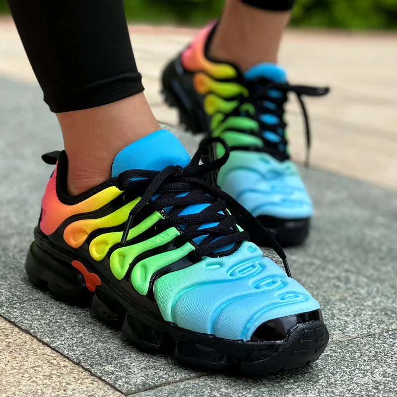 Women Sneakers 2024 Fashion Rainbow Color Platform Shoes Casual Walking Shoes Comforable Outdoor Ladies Vulcanized Shoes