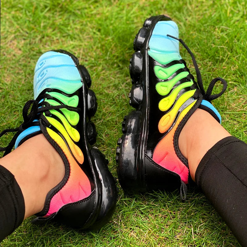Women Sneakers 2024 Fashion Rainbow Color Platform Shoes Casual Walking Shoes Comforable Outdoor Ladies Vulcanized Shoes