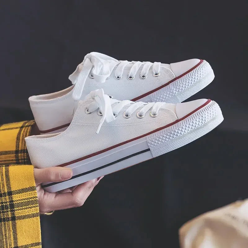 Sneakers for Women Low Top Canvas Shoes Men Fashion Durable Breathable Sneakers Slip on Casual Flats Zapatillas De Deporte