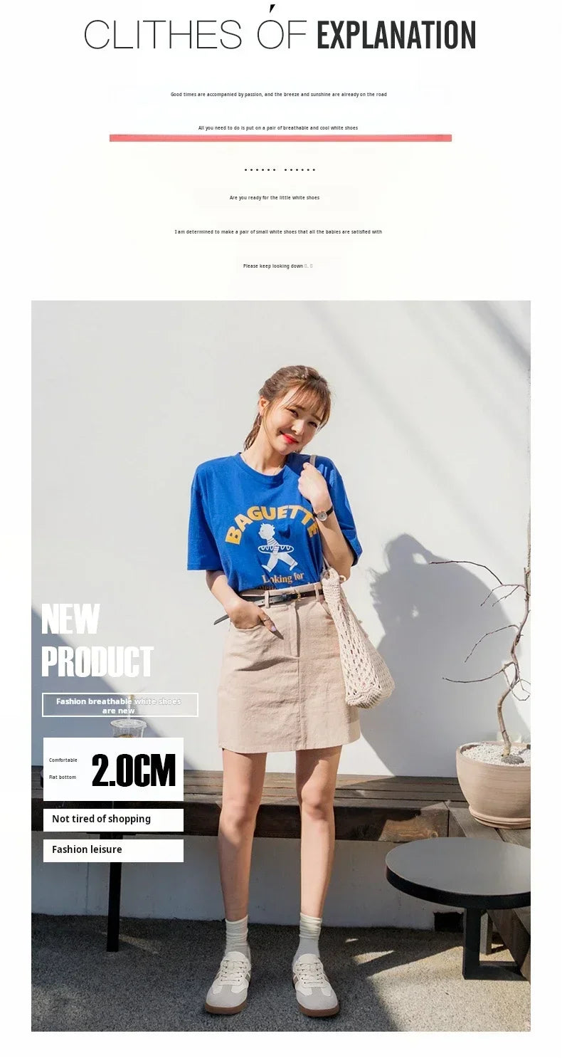 Women's Sneakers Fashion Breathable Flats Woman Soft Sole Casual Walking Vulcanized Shoes Women White Sneakers Zapatos De Mujer
