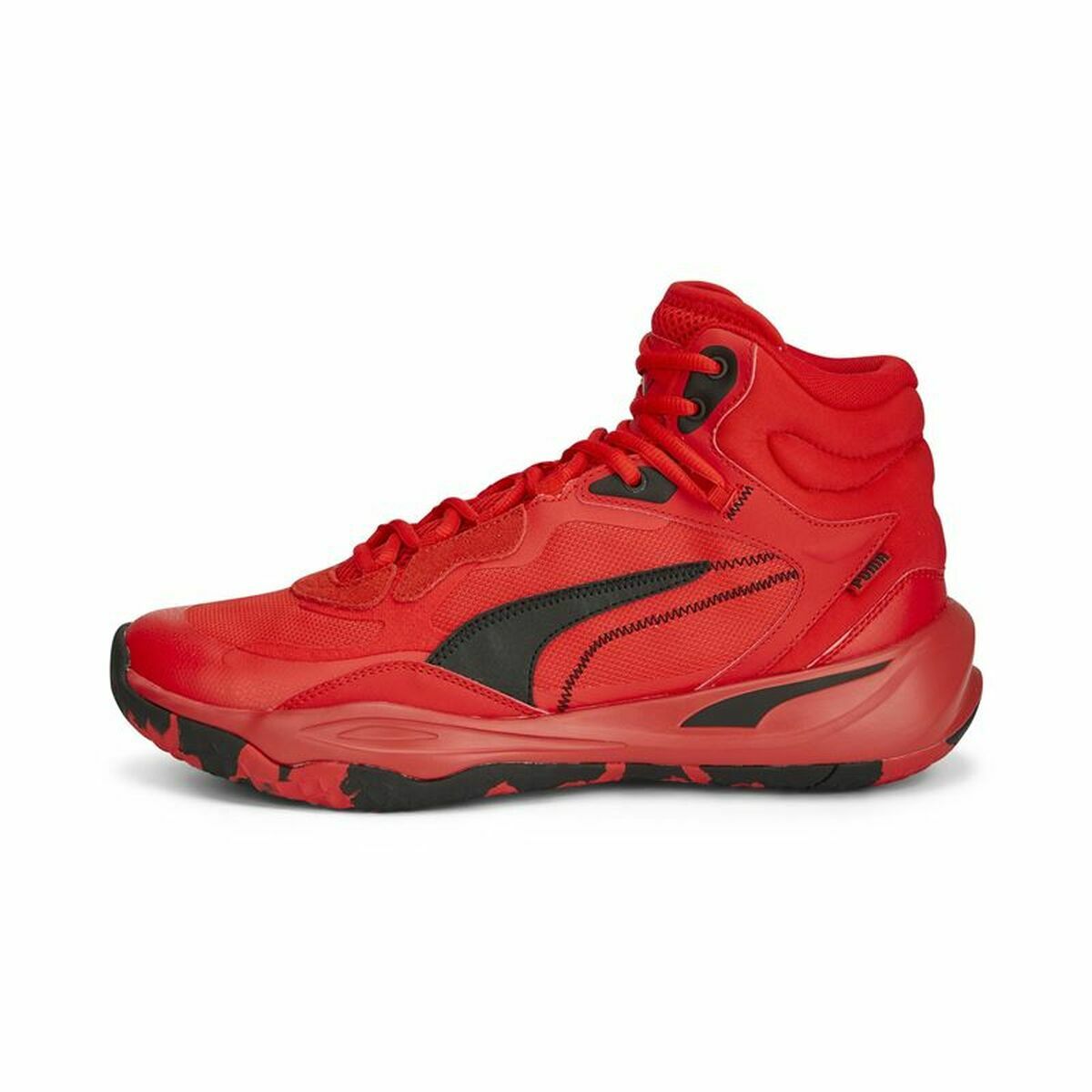 Basketball Shoes for Adults Puma Playmaker Pro Mid Red-3