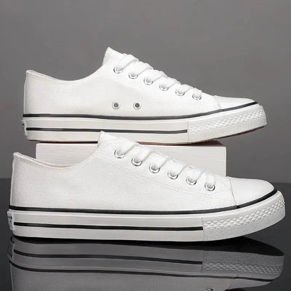 Lace Up Round Toe Canvas Sneakers
