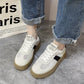 Contrast Breathable Mesh Lace Up Platform Sneakers