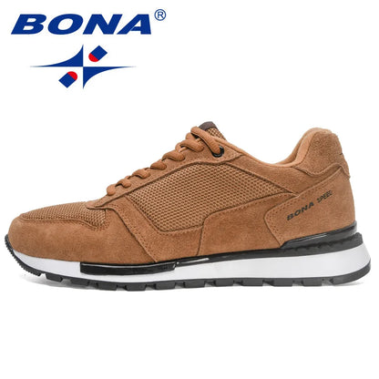 BONA 2022 New Designers Suede Casual Shoes Men Sneakers Outdoor Walking Shoes Man Comfortable Shoes Walking Footwear Mansculino