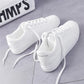Women Sneakers 2024 Fashion Breathble Vulcanized Shoes Pu Leather Platform Shoes White Lace Up Casual Shoes Zapatos Mujer