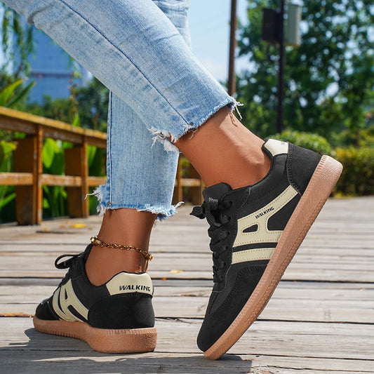2024 New Ladies Black Sneakers Soft-soled Comfortable Shoes Women Leisure Joker Walking Shoes Tenis Feminino Zapatillas Mujer
