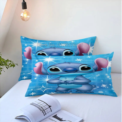 Hot Lilo Stitch Bedding Set Boys Girls Decorate Bedroom Twin Full Queen King Size Duvet Cover Pillowcases for Kids Gifts