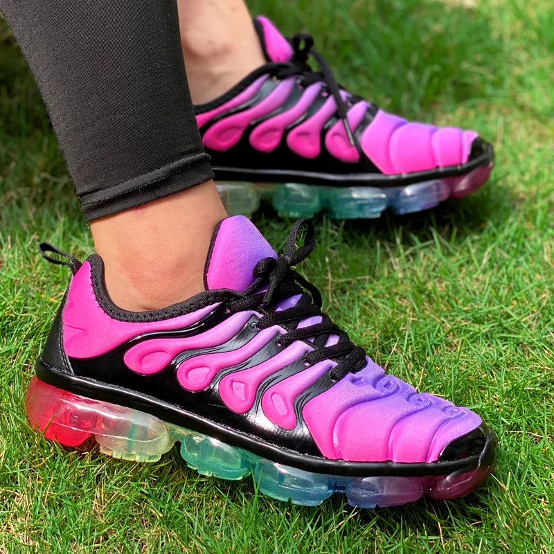 Women Sneakers 2024 Fashion Rainbow Color Platform Shoes Casual Walking Shoes Comforable Outdoor Ladies Vulcanized Shoes