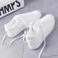Women Sneakers 2024 Fashion Breathble Vulcanized Shoes Pu Leather Platform Shoes White Lace Up Casual Shoes Zapatos Mujer
