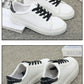Women Sneakers 2024 Fashion Breathble Vulcanized Shoes Pu Leather Platform Shoes White Lace Up Casual Shoes Zapatos Mujer
