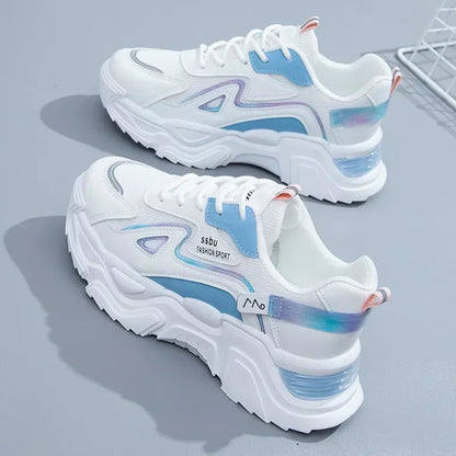 2025 Sneakers Women Platform Flat Shoes Woman Shoes Green Casual Trainers Ladies Chunky Sneakers Women Shoes