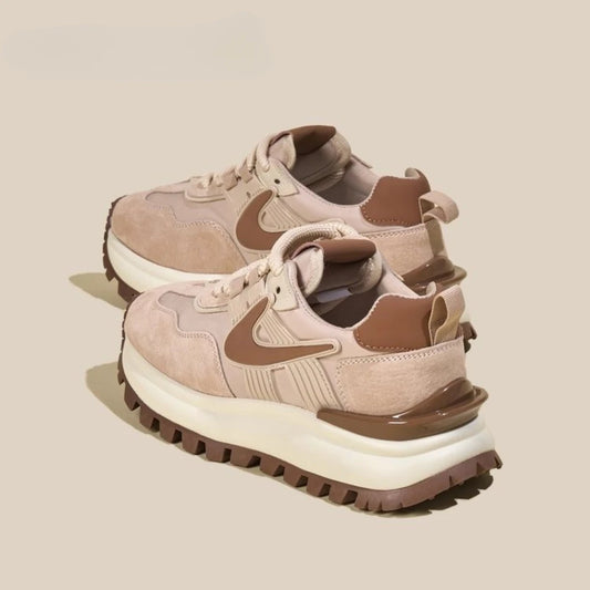 Women Sneakers 2024 Solid Wedge Casual Shoes Woman Sneakers Women Running Shoes Woman Lace-up Female Sneakers Zapatillas Mujer
